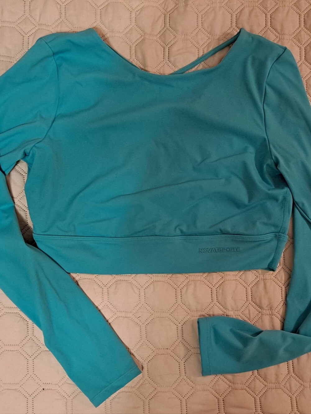 Novasport Teal Crop Long Sleeve 1X